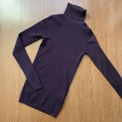 無印良品 首のチクチクを抑えたリブタートルネックセーター