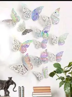 Q92 新品 3D蝶々ステッカー インテリア 12ピース 飾り シール
