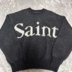 SAINT MICHAEL 23AW ロゴモヘアプルオーバーニット セーター - メルカリ