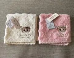 PAUL & JOE 猫刺繍ハンカチ 2枚 新品未使用