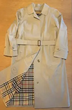 バーバリー　ステンカラーコート ライナー付き ノバチェック 11 ハニーベージュ
