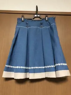 レディーススカート　くすみブルー