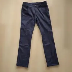 ネイビー ストレートレッグパンツ