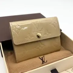 新品同様✨ルイヴィトン ラドロー モノグラム ヴェルニ ミニ財布 ベージュ LV