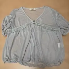 PAGEBOY シアーブラウス 半袖 レース装飾のサムネイル