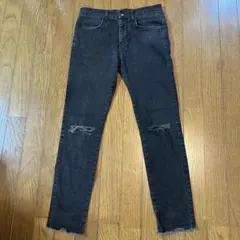 ZARA スキニー ダメージデニム ブラック