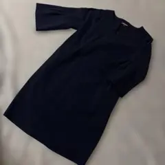 ANGELIEBE ネイビー マタニティワンピース M/L