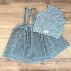 oatmeal サスペンダースカート＋ネックウォーマー　セット　XS