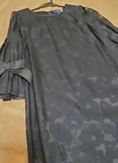 お値下げしました！エムズグレイシー♡ リボン付きワンピース　ブラック　42