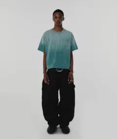 suade/POCKET CROPPED TEE [WASHING GREEN]