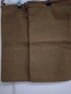 GUCCI スエード ブラウン袋 2枚セット