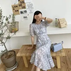 dholic リボン フラワーワンピース
