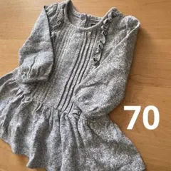 babyGap フリル ペプラム グレー 長袖 6-12month 70cm