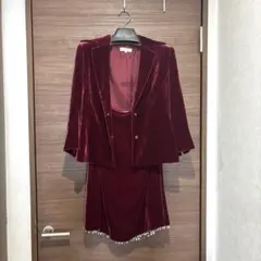 フォーマル　組曲ワイン色 ベルベットセットアップ