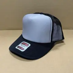 OTTOメッシュキャップ☆ツートンのグレーブラック☆グレー黒ハーフ！