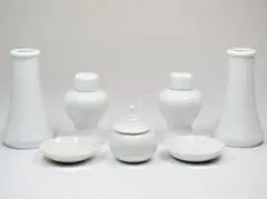 白い陶器の神具セット