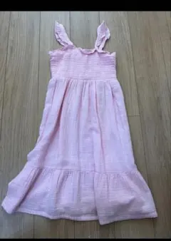 ピンク ノースリーブ ロングドレス　ギャップ