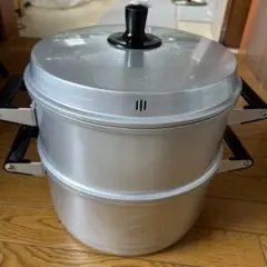 ホクセイ日軽の「新型ジェットスチーマー」で、二重のアルミ製蒸し器