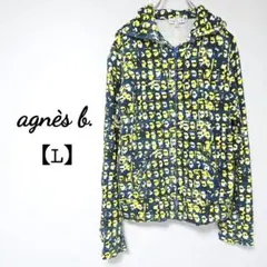 【希少】agnès b./ アニエスベー /総柄/ ジップアップパーカー/ Lのサムネイル