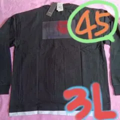 新品♦超、超激安　祭♦✨モッシモ✨♦レイヤード　フォト　長袖Ｔシャツ♦３Ｌ♦黒色