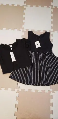 【タグ付き新品・未使用】半袖ボレロカーディガン&フォーマルワンピース 110