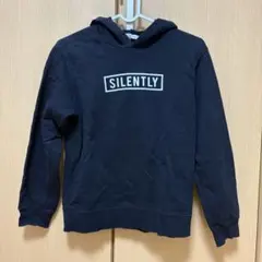 SILENTLY フード付きパーカー 黒