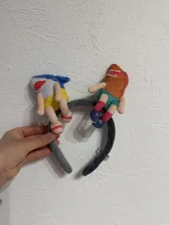 ユニバ　ジュラシックパーク　カチューシャ　サメ人間　恐竜人間