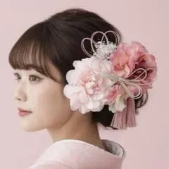 チェリーピンク〜和装髪飾り〜結婚式　成人式　卒業式　振袖　袴　ヘアアクセサリー