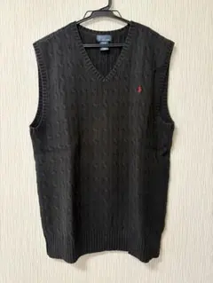 Polo Vネック ニットベスト