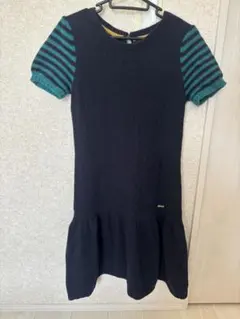 ブルーレーベルクレストブリッジ　ストライプ 半袖ワンピース