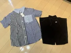 NPSチェック柄シャツとbaby doll長ズボン　子供服　新品未使用タグ付き