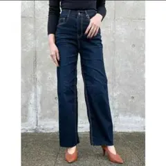 ✨️美品✨️ Praia ストレッチ ウエストゴム セミワイドパンツ 24 XS