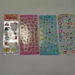 平成レトロ　シール キティ うさぎ キラキラシール