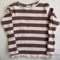 最終値下げ！ZARA リブ編み 長袖カットソー 98cm トップス