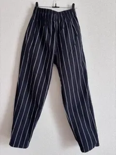 ネイビー ストライプ イージーパンツ