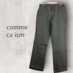 【コムサイズム】ワークパンツ L コットン100％ センタープレス シンプル