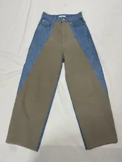 NOUNLESS × BEAUTY&YOUTH 別注ドッキングデニムパンツ