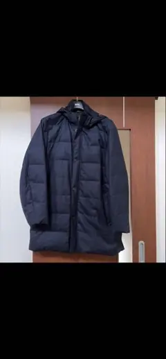 LANVIN en Bleu フード付き ダウンジャケット ネイビー