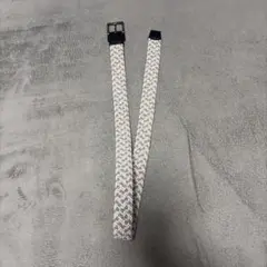 ホワイト編み込みデザインベルト