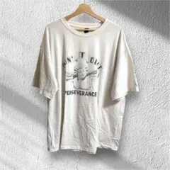 SHEIN DAZY 天使 プリントTシャツ オーバーサイズ ホワイト 古着風