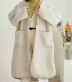 forksy. オーバーサイズボアパイピングロングコート