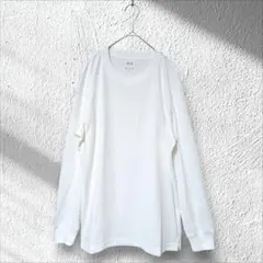 【UNIQLO】エアリズムコットンクルーネック ホワイト M