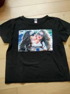 ANAPGIRL プリントTシャツ 黒