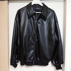 SHEIN ブラックフェイクレザージャケット