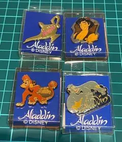 ディズニー　アラジン　レトロ　ピン　アブー　ジーニー　ランプ