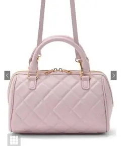 GRL キルティングボストンバッグ ピンク