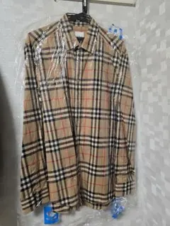 p*2様 BURBERRY チェック柄 長袖シャツ コットン100%のサムネイル