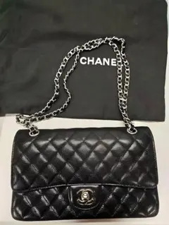 ブラック レザー ショルダーバッグ