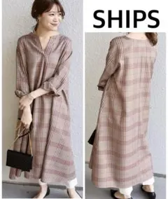 定価20,350円 SHIPS チェックフレアワンピース 美品