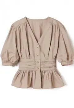 再値下げ！Vネックペプラムブラウス